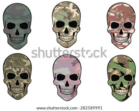 camouflage skull