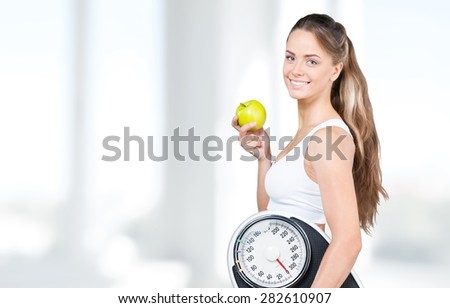 Dieting, Women, Exercising. Royalty-Free Stock Photo #282610907