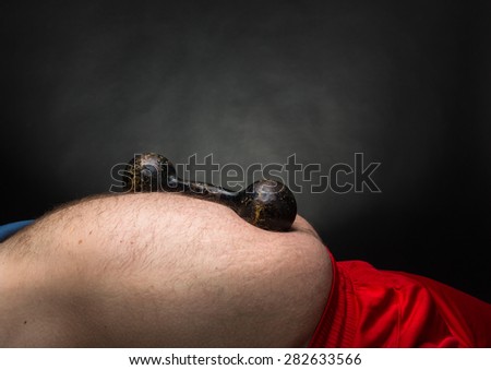 Dumbbell on the belly