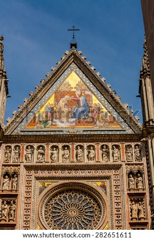 Details of the Cathedral of Orvieto, Orvieto, Terni, Umbira, Italy