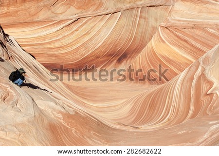 Photographer in Paria Canyon, Arizona