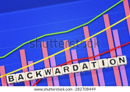 Business Term with Climbing Chart / Graph - Backwardation
