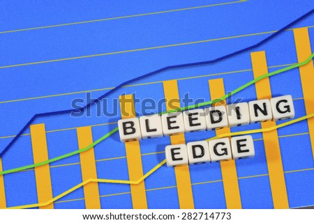 Business Term with Climbing Chart / Graph - Bleeding Edge