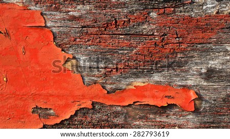 Picture f a Old wood background, peeled paint