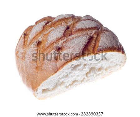 sweet  bun on white background