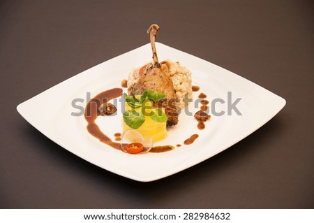 Roasted duck with buckwheat