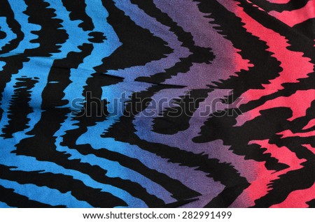 Blue,purple,pink zebra pattern. Degrade pink animal print as background.
