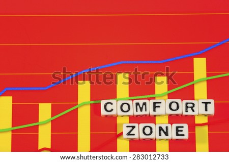 Business Term with Climbing Chart / Graph - Comfort Zone