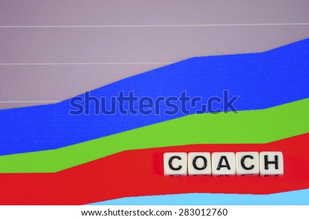 Business Term with Climbing Chart / Graph - Coach