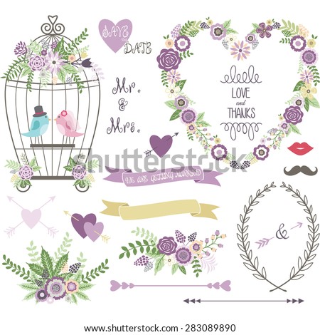 Wedding Floral, love Bird,Laurels,Wedding invitation collections.
