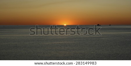 

first ray of sunshine, horizon,Ibiza, 