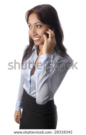 Pretty girl talking on the phone