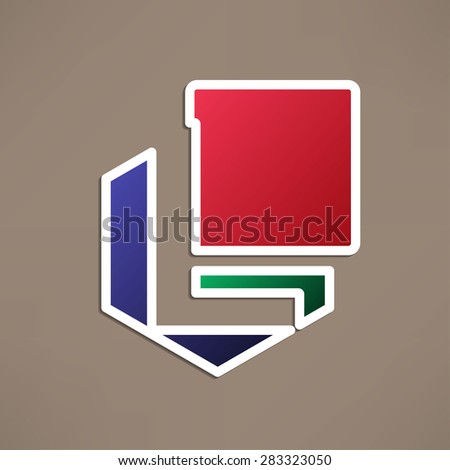 Abstract icon based on the letter l