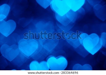 blue heart shape holiday photo as background