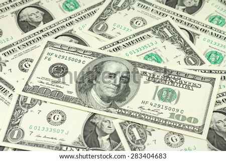 bill hundred dollars abstract background