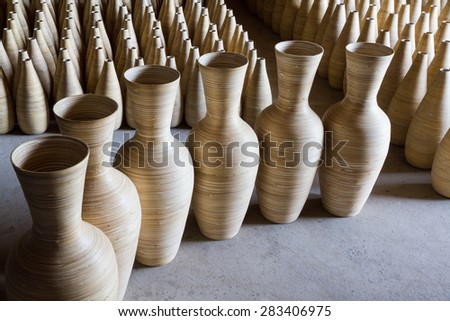 vase made of bamboo