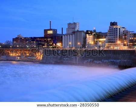 St Anthony lock and dam in downtown Minneapolis
