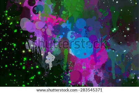 Abstract sky brush strokes background. Vector version