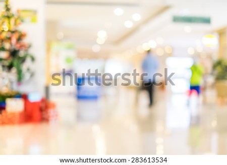 customer in store blur background with bokeh.