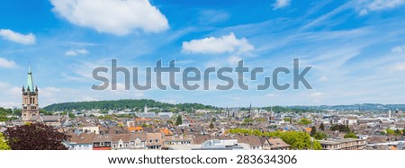 Aachen city skyline panorama