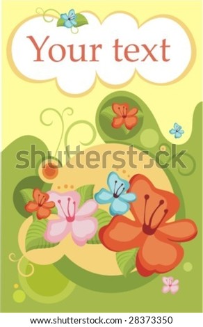 vector illustration with a beautiful flowers