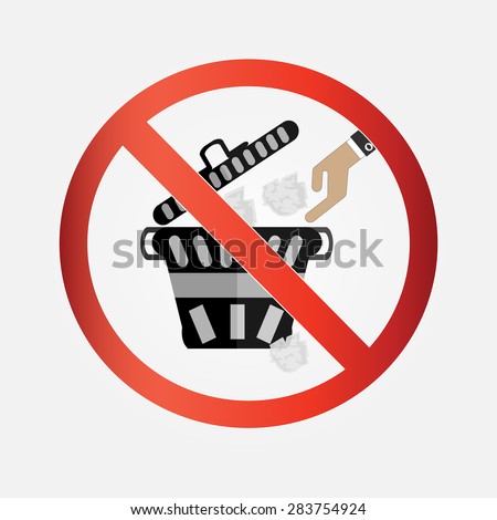 Do not litter, vector sign, Eps10