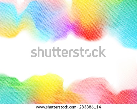 Colorful Watercolor. Grunge texture background. Rainbow colored.