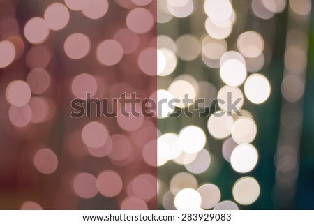 Beautiful defocused LED lights filtered bokeh abstract with marsala tone or red vine tone background.