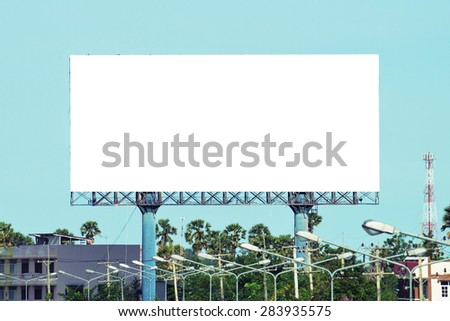blank advertising billboard signpost