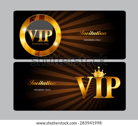 VIP Members Card Vector Illustration EPS10
