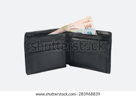 wallet on white background