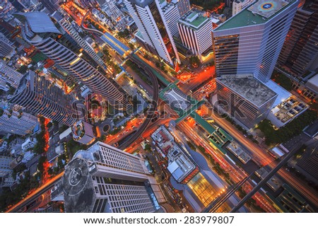 Building city abstract top view Royalty-Free Stock Photo #283979807