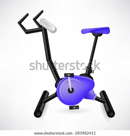 Vector Exercise Bike for Cycling Isolated on White Background