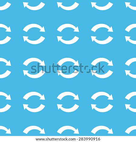 Image of exchange symbol, repeated in straight lines on blue background