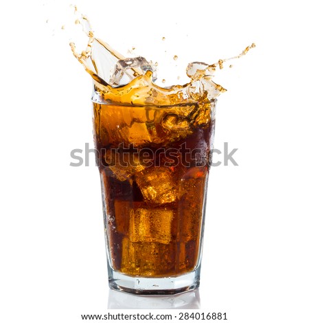 Splashing coke Royalty-Free Stock Photo #284016881