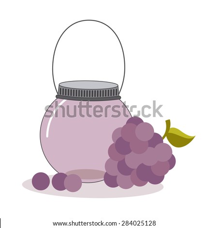fruit mason jar design, vector illustration eps10 graphic 