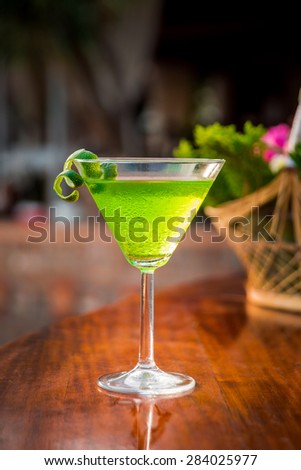 Cocktail on the table. Bar, Restaurant
