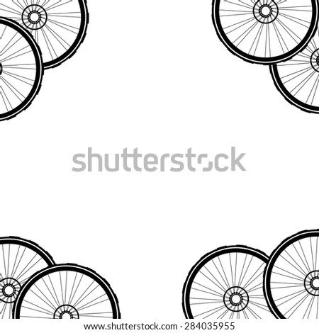 Bicycle wheel vector, bike wheels background pattern vector 