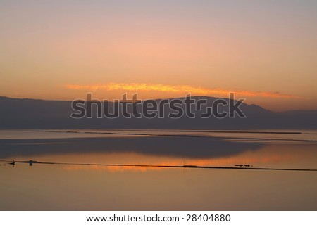 sunrise on Dead Sea (Israel)