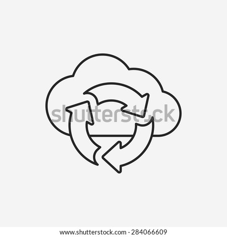 Environmental protection concept conserve water line icon