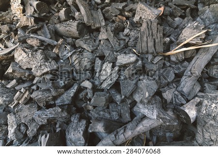 Charcoal from wood collected on the ground.Used film filter style.