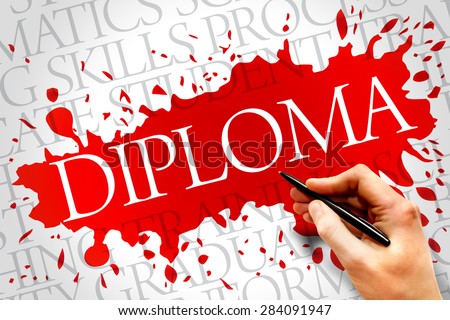 DIPLOMA. Word education collage