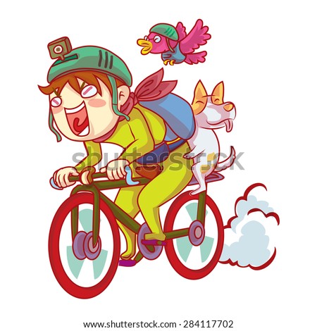 boy ride bike with friend