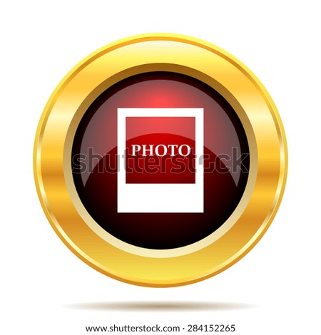 Photo icon. Internet button on white background. 