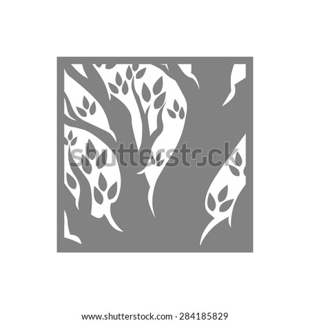 Tree logo template. 
Beautiful tree card or background. 