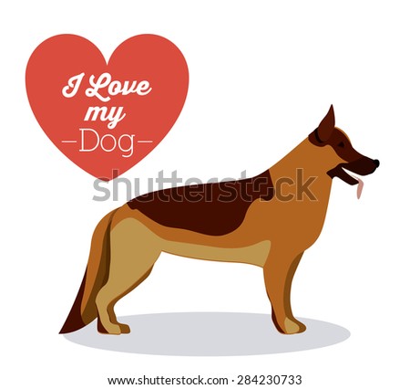 Pets Love design over white background, vector illustration