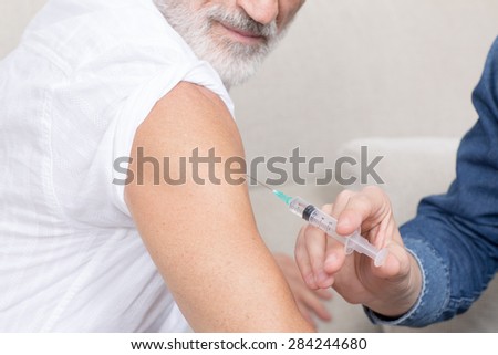 injection on the arm 