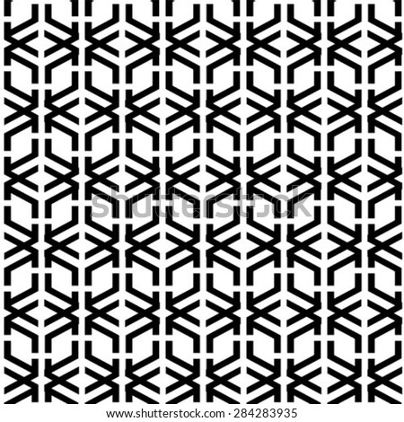 Geometric hexagon seamless pattern