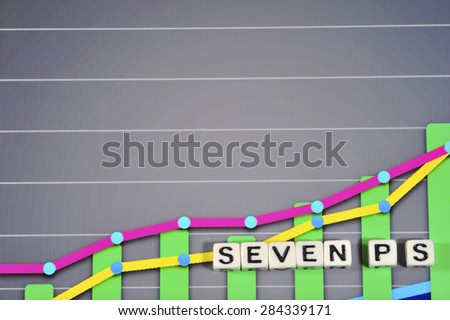 Business Term with Climbing Chart / Graph - Seven Ps