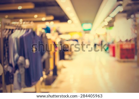 Blurred image of shopping mall and bokeh background- vintage effect style pictures.